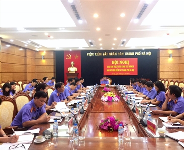 Viện KSND thành phố Hà Nội tổ chức Hội nghị giao ban trực tuyến hai cấp...